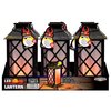 Shawshank Ledz Blazing LEDz 9 in. Plastic Carriage Flicker Flame Flameless Lantern Assorted 702871